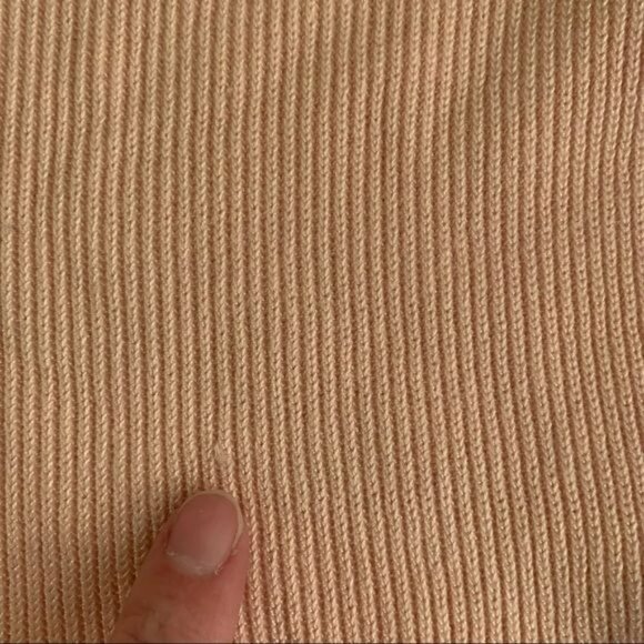 On twelfth women's size small pink ribbed knit sweater with puff long sleeves - Picture 2 of 8